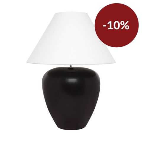 Picasso Table Lamp - Black w White Shade