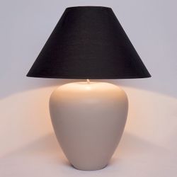 Picasso Table Lamp - Natural w Black Shade