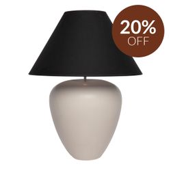 Picasso Table Lamp - Natural w Black Shade
