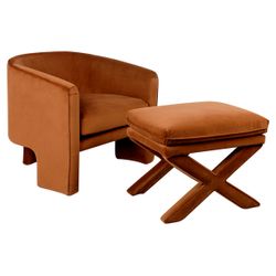 Kylie Arm Chair - Caramel Velvet