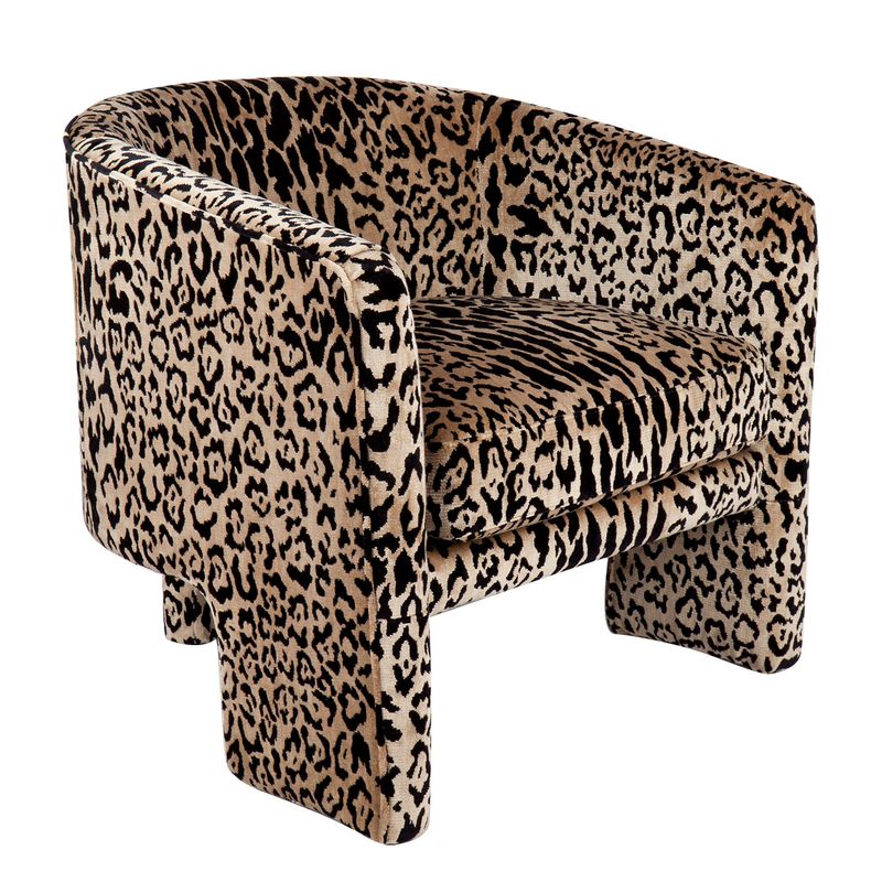 Leopard print accent chair hot sale