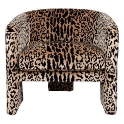Kylie Arm Chair - Leopard Chenille