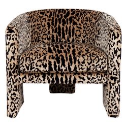 Kylie Arm Chair -  Leopard Chenille