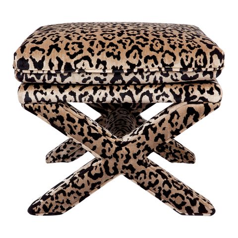 Candace Stool - Leopard Chenille