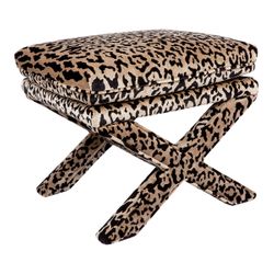 Candace Stool - Leopard Chenille