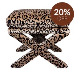 Candace Stool - Leopard Chenille