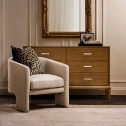 Serene Square Feather Cushion - Leopard Chenille w Black Velvet *LIMITED EDITION*