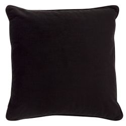 Serene Square Feather Cushion - Leopard Chenille w Black Velvet