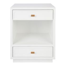 Logan Bedside Table - White