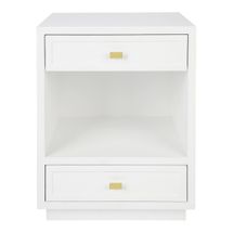Logan Bedside Table - Small White