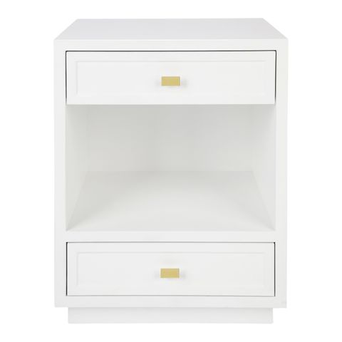 Logan Small White Bedside Table Range