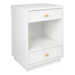 Logan Small White Bedside Table Range