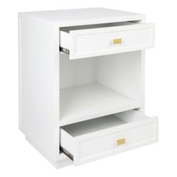 Logan Small White Bedside Table Range