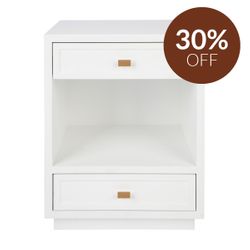 Logan Bedside Table - White