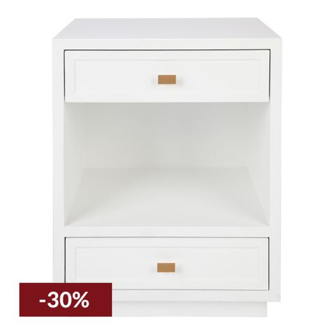 Logan Bedside Table - White