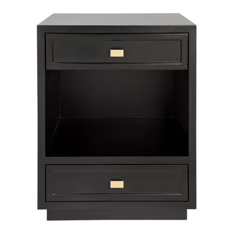 Logan Bedside Table - Black