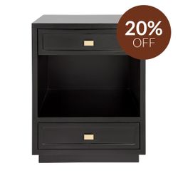 Logan Bedside Table - Black
