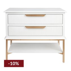 Aimee Bedside Table - Large White