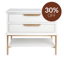 Aimee Bedside Table - Large White