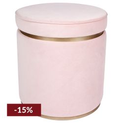 Totti Storage Stool - Blush Velvet