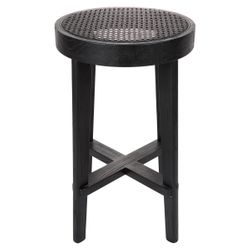 Cape Byron Rattan Kitchen Stool - Black