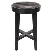 Cape Byron Rattan Kitchen Stool - Black