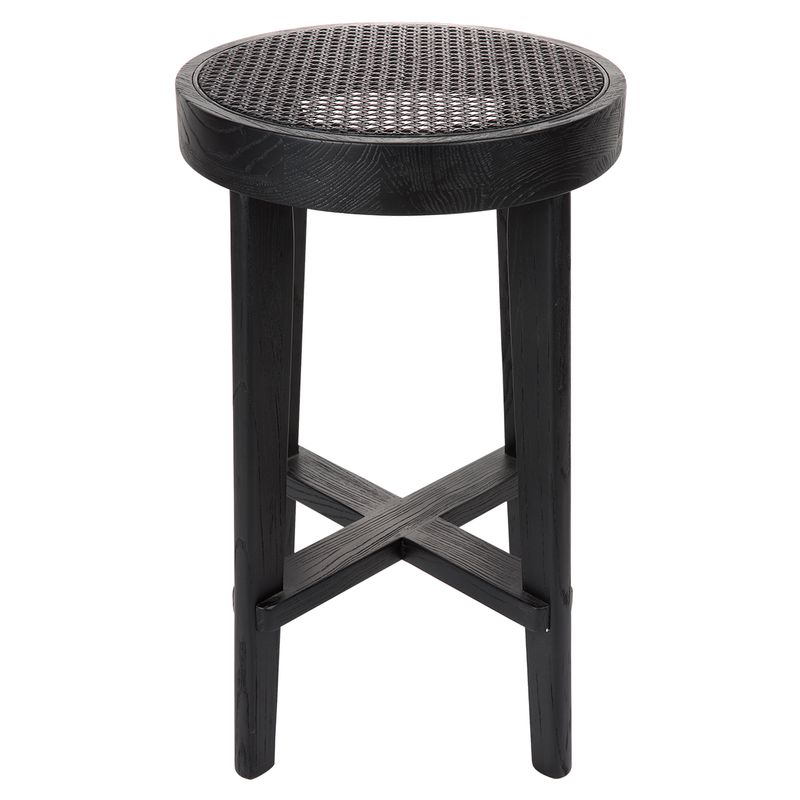 Cape Byron Rattan Kitchen Stool - Black