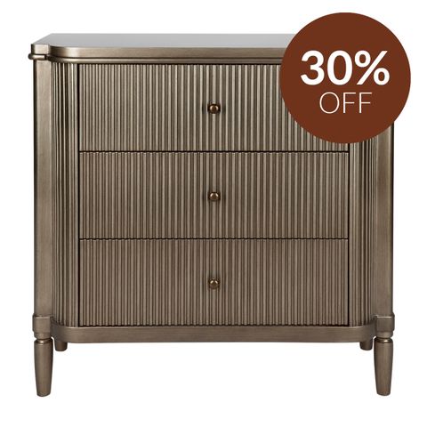 Arielle 3 Drawer Chest - Antique Gold