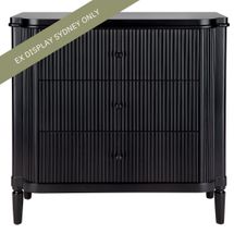 Arielle 3 Drawer Chest - Black - OUTLET NSW