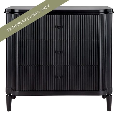 Arielle 3 Drawer Chest - Black