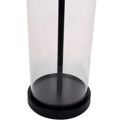 Left Bank Table Lamp - Black w Navy Shade