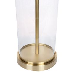 Left Bank Table Lamp - Brass w Navy Shade