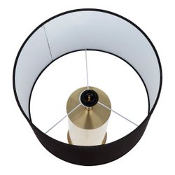 Left Bank Table Lamp - Brass w Black Shade