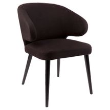 Harlow Black Dining Chair - Black Linen