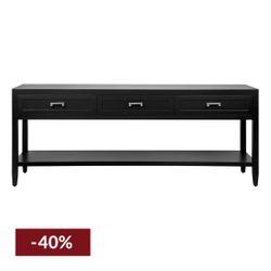 Soloman Console Table - Large Black