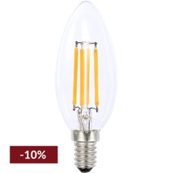 Globe LED Filament Candle - Clear E14