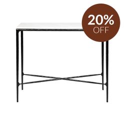 Heston Marble Console Table - Small Black