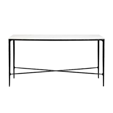 Heston Marble Console Table - Medium Black