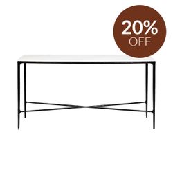 Heston Marble Console Table - Medium Black
