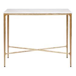 Heston Marble Console Table - Small Brass