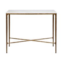 Heston Marble Console Table - Small Brass