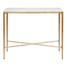 Heston Marble Console Table - Small Brass