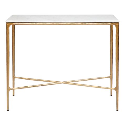 Heston Marble Console Table - Small Brass
