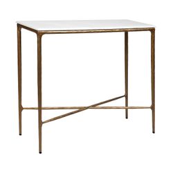 Heston Marble Console Table - Small Brass
