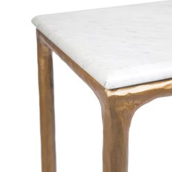 Heston Marble Console Table - Small Brass