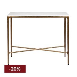 Heston Marble Console Table - Small Brass