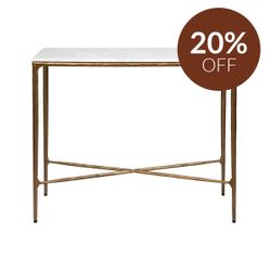 Heston Marble Console Table - Small Brass