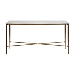 Heston Marble Console Table - Medium Brass