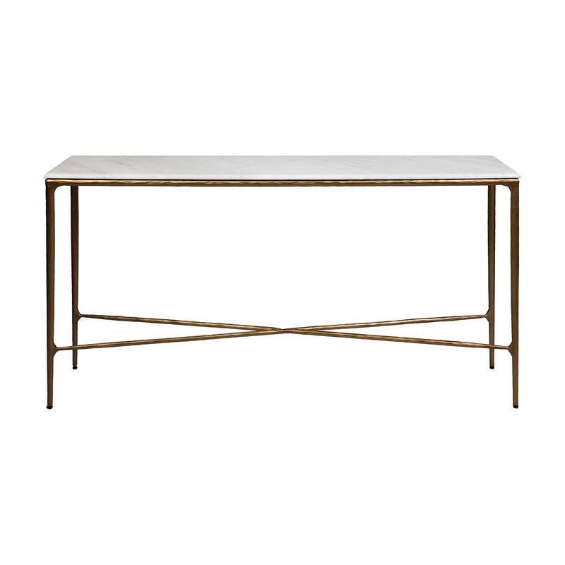 Heston Marble Console Table - Medium Brass