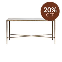 Heston Marble Console Table - Medium Brass